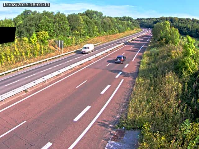 Webcam sur la N19 à Lyoffans. Vue orientée vers Vesoul
