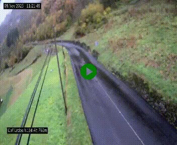 Webcam dans les Pyrénées Atlantique au niveau du col d'Urdos et du fort du Pourtalet sur la N134, en direction du Col et du tunnel du Somport, à 765 mètres d'altitude