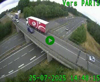 Clone of Caméra routière sur l'autoroute A20 au nord de Limoges, à la jonction avec la N520. Vue orientée vers Paris