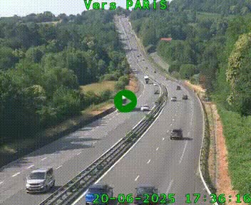 Caméra routière sur l'autoroute A20 à Bessines-sur-Gartempe. Vue orientée vers Paris