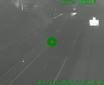 Caméra routière sur l'autoroute A20 au nord de Limoges, à la jonction avec la N520. Vue orientée vers Paris