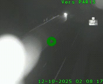 Caméra routière sur l'autoroute A20 au nord de Limoges, à la jonction avec la N520. Vue orientée vers Paris