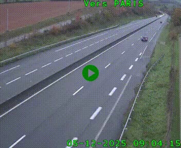 Caméra routière sur l'autoroute A20 à Saint-Hilaire-Bonneval, au sud de Limoges. Vue orientée vers Paris