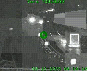 Caméra routière sur l'autoroute A20 à Noailles, en périphérie de Brive-la-Gaillarde. Vue orientée vers Toulouse