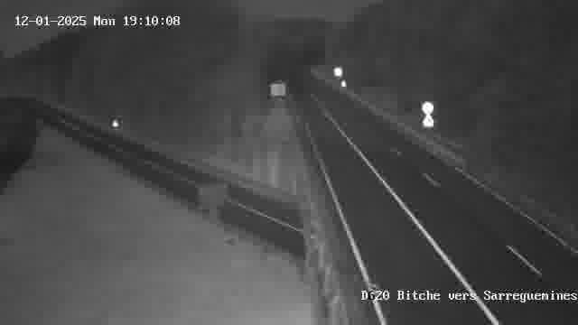 Webcam sur la D620, sur le contournement de Bitche. Vue orientée vers Sarreguemines