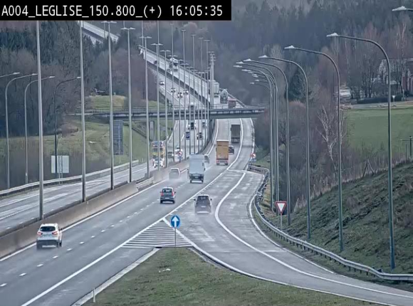Caméra autoroute Belgique - Côte de Léglise, E411(A4) direction Luxembourg