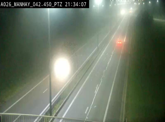 Webcam autoroute A26/E25 à hauteur de Manhay, à la jonction avec la N651 en direction de Liège - BK 42.4