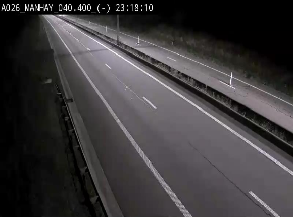 Webcam autoroute A26/E25 à hauteur de Manhay, après la jonction avec la N651 en direction de Liège - BK 40.4