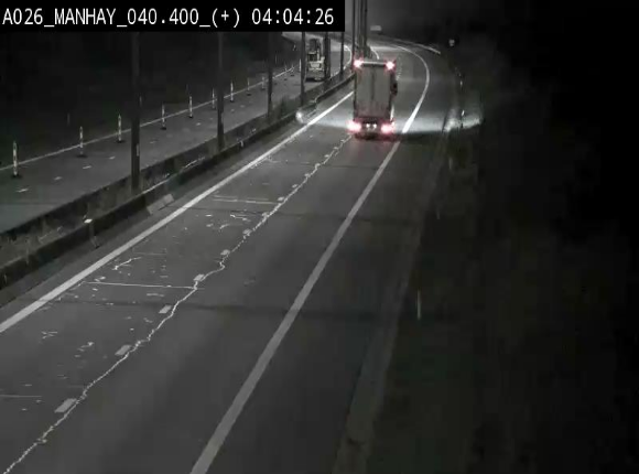 Webcam autoroute A26/E25 à hauteur de Manhay, avant la jonction avec la N651 en direction de Luxembourg - BK 40.4
