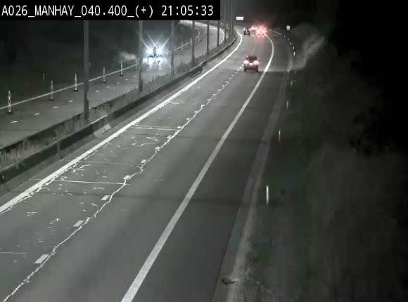 Webcam autoroute A26/E25 à hauteur de Manhay, avant la jonction avec la N651 en direction de Luxembourg - BK 40.4