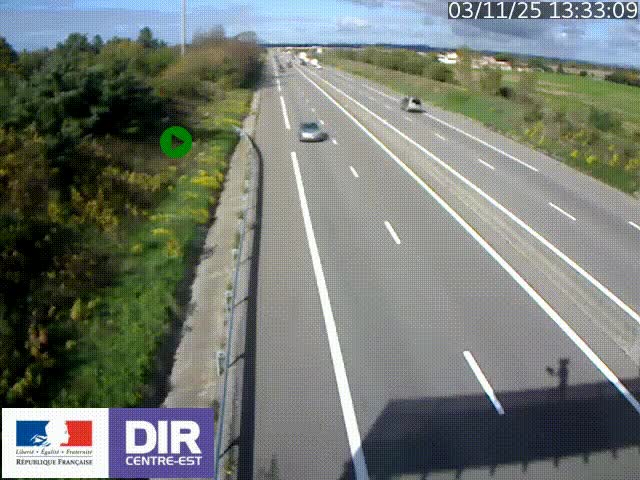 Webcam sur le contournement de Valence, sur la Nationale 7, à la jonction avec la N532, caméra orientée vers Grenoble