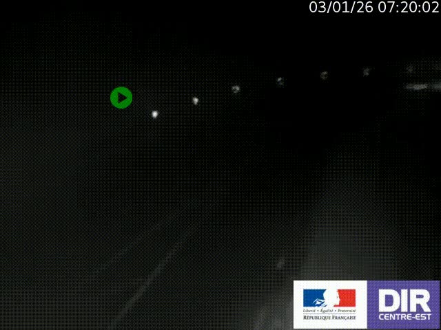 Webcam sur le col Pin Bouchain, vue orientée vers Roanne, en provenance de Lyon sur la nationale 7 (N7)