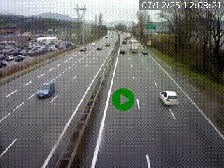 Caméra routière à hauteur des centres commerciaux et de la sortie 14 en direction d'Albertville