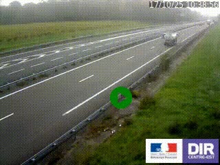 Webcam autoroute sur l'A77 à hauteur de Pouilly-sur-Loire en direction de Nevers