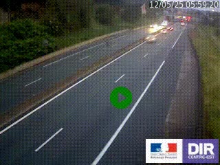 Caméra autoroutière sur l'A47 à hauteur de Givors, a proximité de Lyon. La webcam est orientée vers Lyon