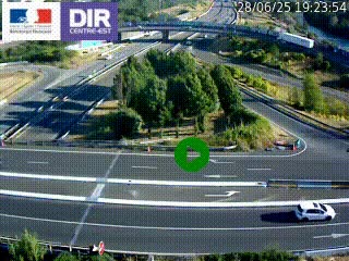 Webcam traffic à Grenoble-sud sur l'autoroute A480. Vue orientée vers l'entrée et la sortie de Grenoble
