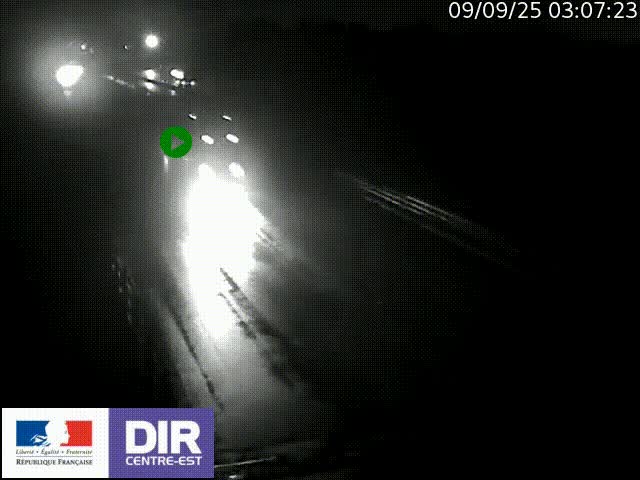 Caméra trafic à la jonction entre l'A46 (Rocade-est de Lyon) et l'A42 à hauteur de Vault-en-Velin en direction de Marseille