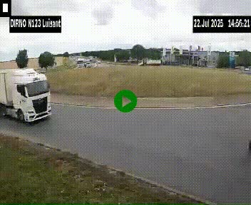 Webcam en périphérie de Chartres sur la N123, à hauteur de Luisant. Vue orientée vers Chartres