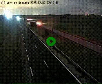 Webcam à hauteur de Vert-en-Drouais sur la N12, en périphérie de Dreux. Vue orientée vers Alençon