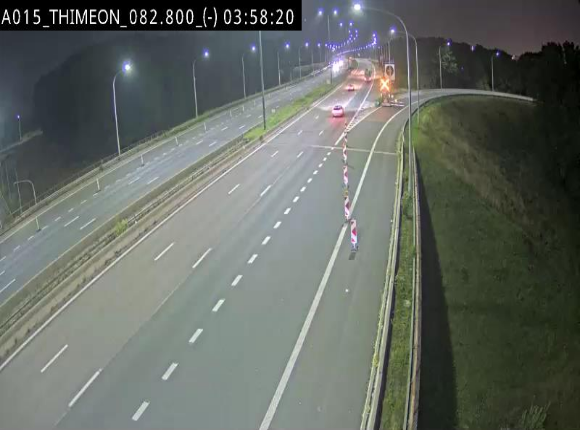 Caméra trafic Belgique - Thiméon - E42, jonction avec A54 (E420) direction La Louvière/Charleroi - BK 82.82