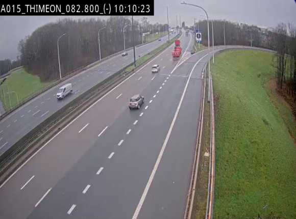 Caméra trafic Belgique - Thiméon - E42, jonction avec A54 (E420) direction La Louvière/Charleroi - BK 82.82