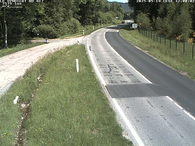 Webcam dans les Vosges dans la commune du Syndicat sur la D417 sur la route de Gerardmer
