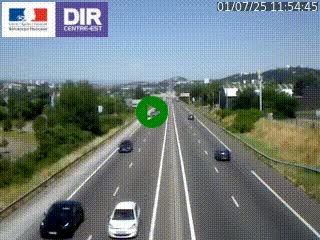 Caméra autoroute à Saint-Etienne (Les Littes) à hauteur du Ikea Saint-Etienne sur l'A72 en direction de Roanne