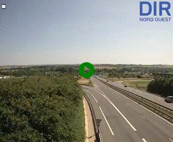 Webcam au début de l'A84 sur le périphérique Ouest de Caen (N814) à hauteur de la sortie 9, Porte de Bretagne