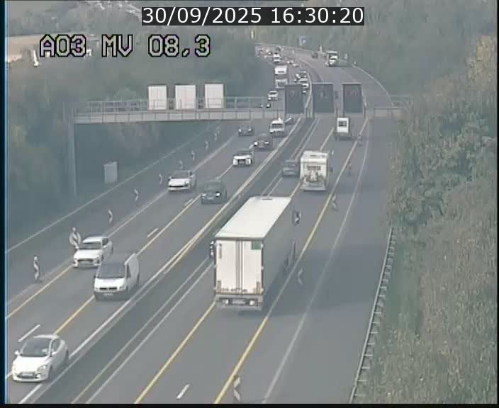 Webcam Autoroute après la Croix de Bettembourg en direction de Luxembourg sur l'A3