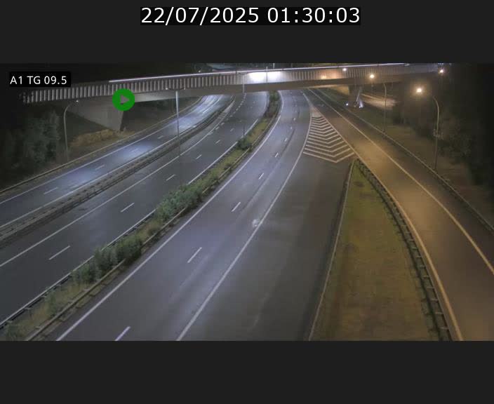 Traffic live webcam Luxembourg Jonction Grünewald - A1 direction Luxembourg-ville - BK 9.5