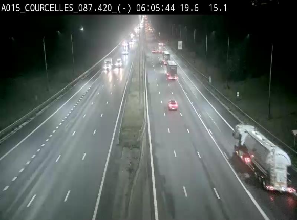 Webcam autoroute Belgique - Viesville - E42 direction Mons - BK 84.35