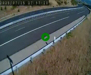Caméra autoroutière France - A75, Engayresque, entre Millau et Séverac-le-Chateau, en direction de Montpellier