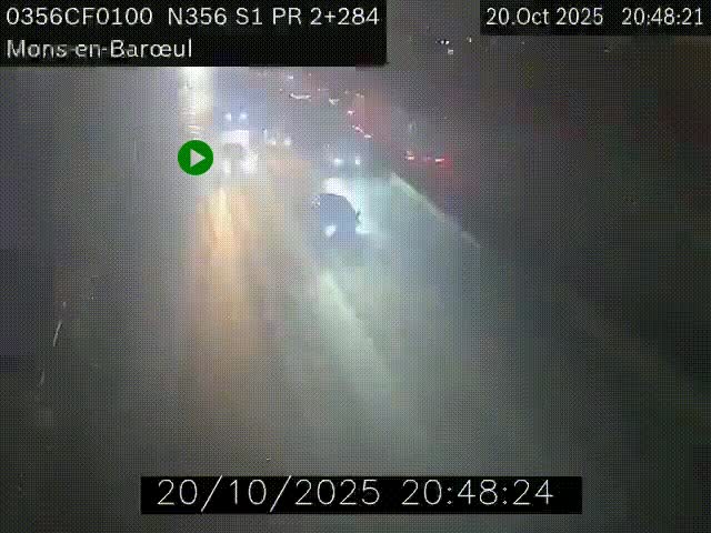 Webcam à l'entrée de Lille en direction du périphérique, à proximité de Mons-en-Baroeul sur la N356
