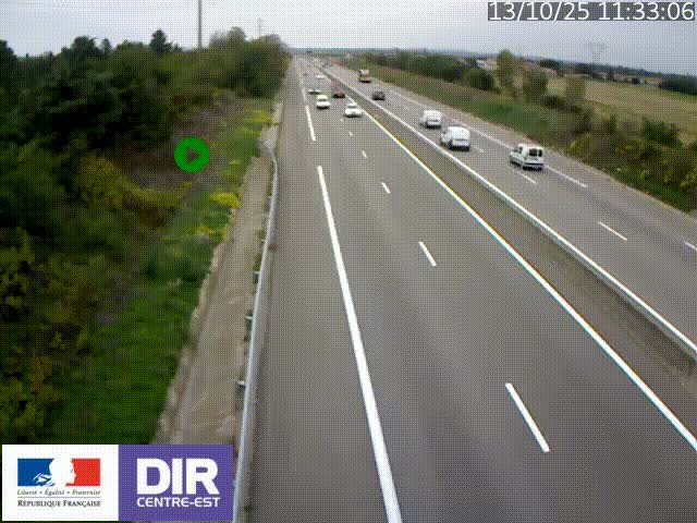 Webcam sur le contournement de Valence, sur la Nationale 7, à la jonction avec la N532, caméra orientée vers Grenoble