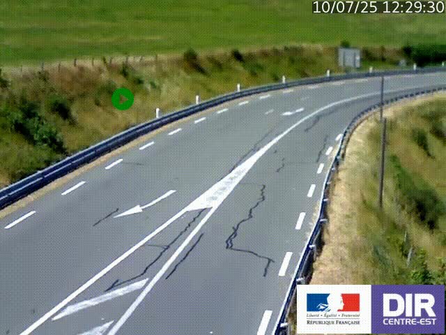 Webcam sur le col Pin Bouchain, vue orientée vers Roanne, en provenance de Lyon sur la nationale 7 (N7)