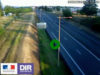 Webcam à Mably, à proximité de Roanne en direction de Moulins sur la N7