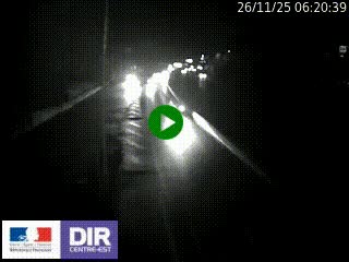 Caméra autoroute sur A6 - Valvert, près de Lyon, en direction de Paris, à hauteur de la sortie 36 Porte du Valvert