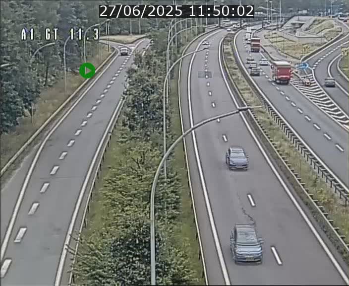 Traffic live webcam Luxembourg Senningerberg - A1 direction Allemagne - BK 11.3