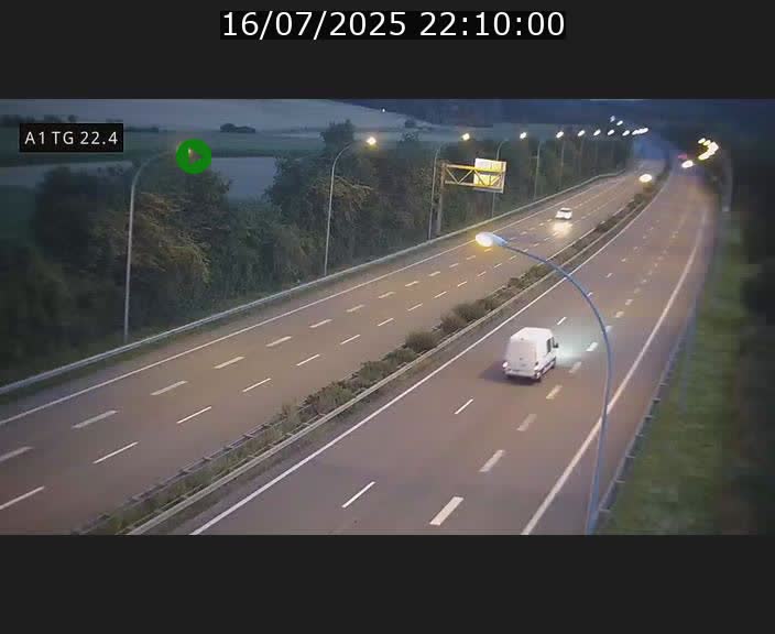 Traffic live webcam Luxembourg Flaxweiler - A1 direction Luxembourg - BK 22.4