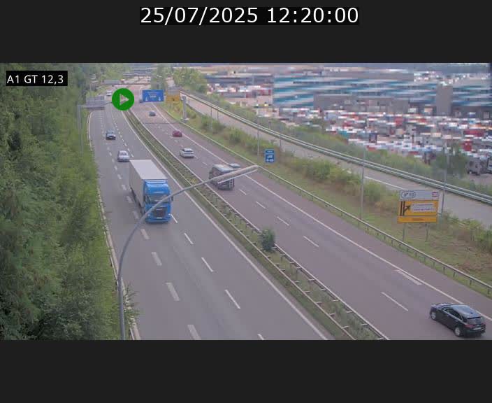 Traffic live webcam Luxembourg Senningerberg - A1 direction Allemagne - BK 12.3