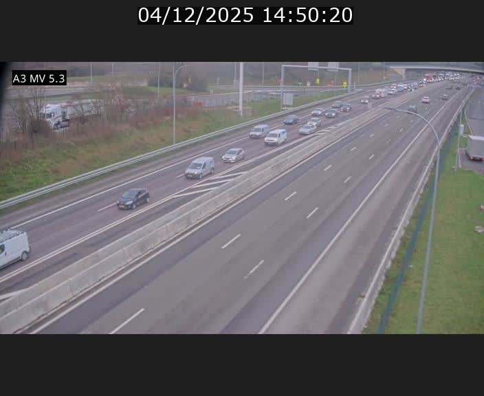 Webcam à l'Aire de Berchem au Luxembourg sur l'A3. Vue orientée vers la France