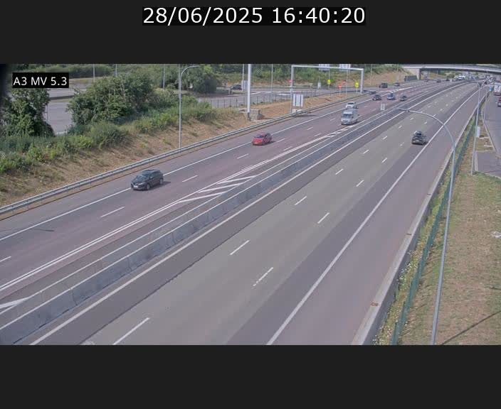 Webcam à l'Aire de Berchem au Luxembourg sur l'A3. Vue orientée vers la France
