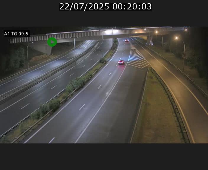 Traffic live webcam Luxembourg Jonction Grünewald - A1 direction Luxembourg-ville - BK 9.5