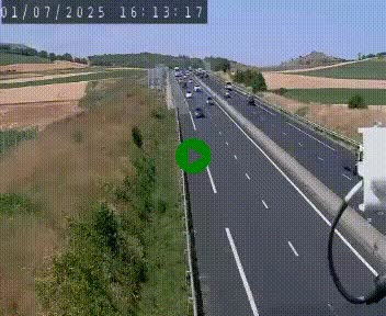 Caméra autoroute A75 à hauteur de Le Crest, en direction de Montpellier