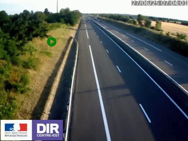 Webcam sur le contournement de Valence, sur la Nationale 7, à la jonction avec la N532, caméra orientée vers Grenoble