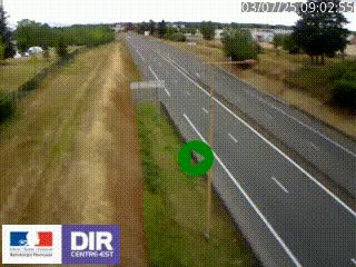 Webcam à Mably, à proximité de Roanne en direction de Moulins sur la N7