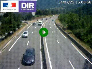 Caméra sur la Nationale 90 (N90) à La Léchère, en direction et à proximité d'Albertville