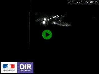 Caméra autoroute sur A6 - Valvert, près de Lyon, en direction de Paris, à hauteur de la sortie 36 Porte du Valvert