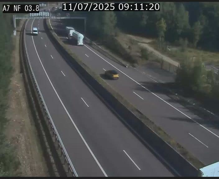 Webcam autoroute A7 au Luxembourg à la sortie du Tunnel Stafelter vers le Nord