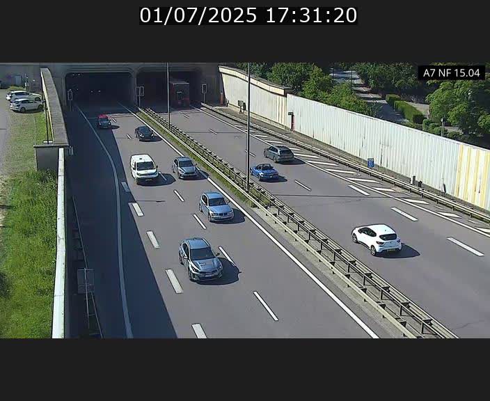 Caméra trafic Luxembourg - A7, Tunnel Mersch, entrée sud, direction Ettelbruck